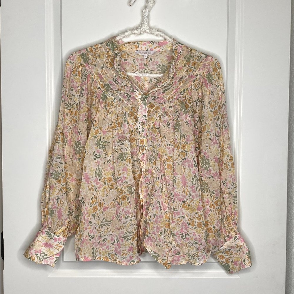 Olivaceous Button Down Long Sleeve Dress Shirt